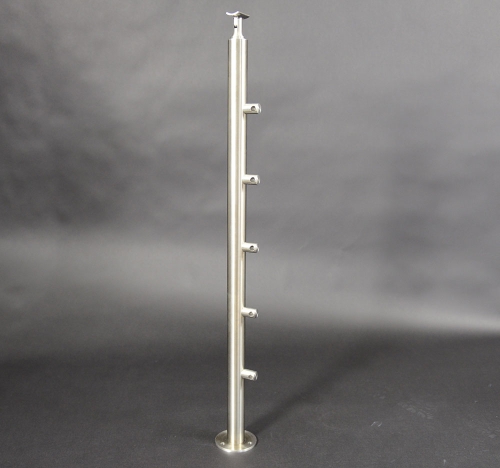 VA-to newel post floor mounting bracket with 5 cross-bar