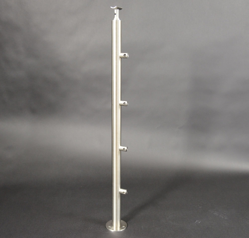 VA-to newel post floor mounting bracket with 4 crossbar