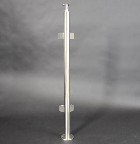 VA-corner posts for floor mounting with glass holder