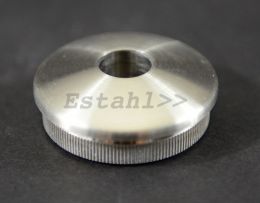 V2A - Endkappe leicht gewölbt mit Gewindebohrung Ø 42,4 mm